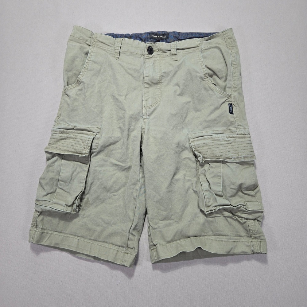 Silver Jeans Co. Collin 4009 Mens‎ Cargo Shorts Size 30 Beige Utility